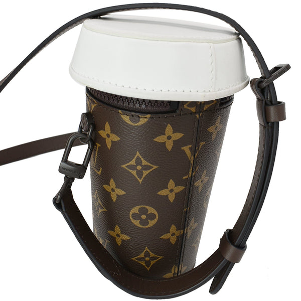 LOUIS VUITTON Everyday Coffee Cup Monogram Canvas Pouch Brown
