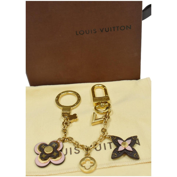 LOUIS VUITTON Blooming Flowers Chain Bag Charm and Key Holder Pink