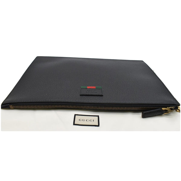 GUCCI Agora Web Leather Bag Black 428758