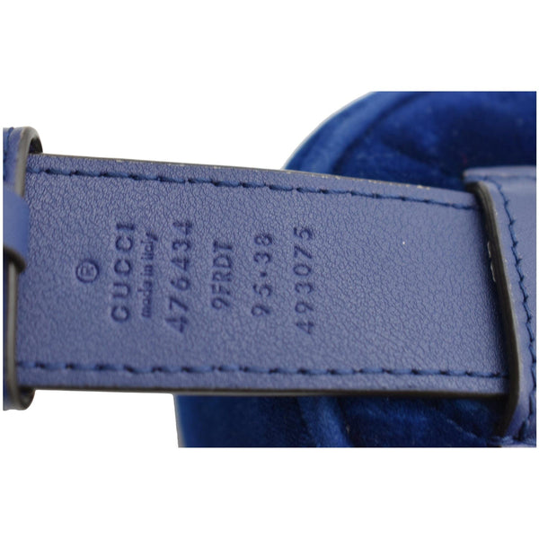 GUCCI GG Marmont Matelasse Velvet Belt Bag Blue 476434