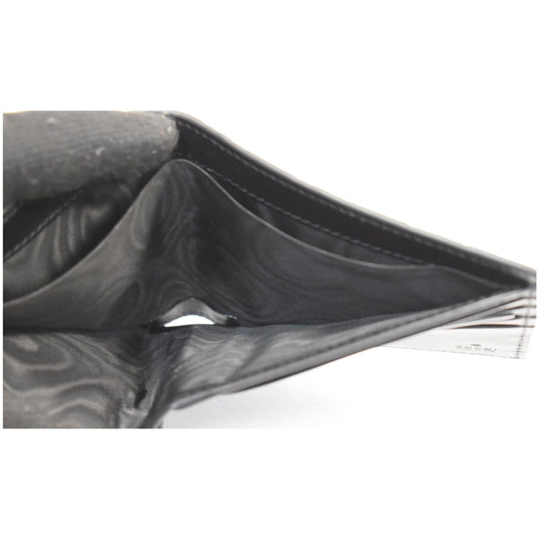GUCCI GG Signature Leather Bi-Fold Wallet Black 473916