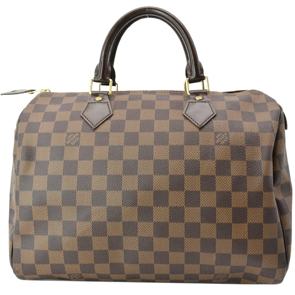 LOUIS VUITTON Speedy 30 Damier Ebene Satchel Bag Brown - New Year Deals
