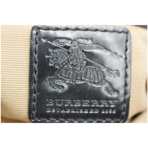 BURBERRY Dryden Small Supernova Check Patent Leather Crossbody Bag Black