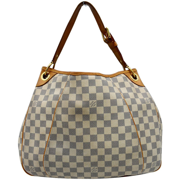 LOUIS VUITTON Galliera PM Damier Azur Shoulder Tote Bag White