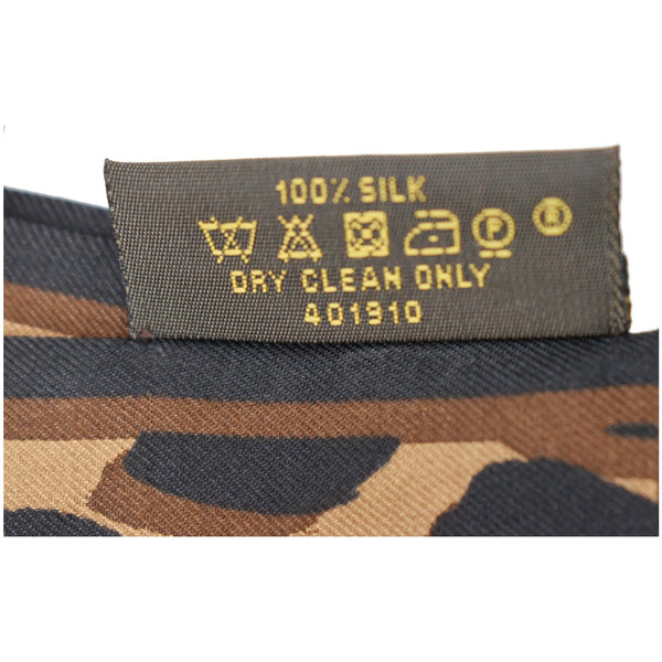 LOUIS VUITTON Leopard Print Silk Bandeau Brown/Black