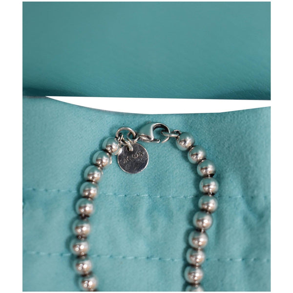 TIFFANY & CO Heart Tag Bead Small Bracelet Silver
