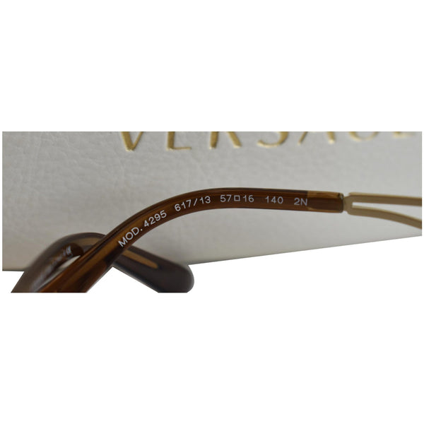 VERSACE Cat Eye VE4295 Plastic Transparent Metal Sunglasses Brown