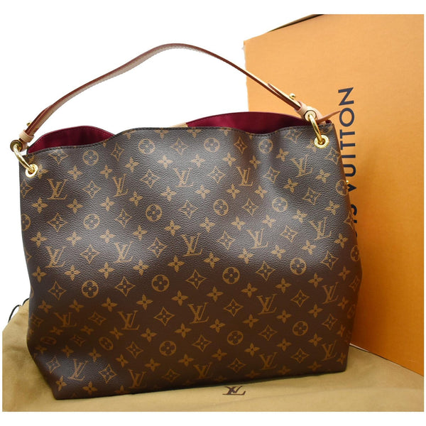 LOUIS VUITTON Graceful MM Monogram Canvas Shoulder Bag Brown