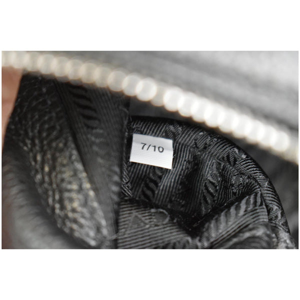 PRADA Flou Large Leather Shoulder Bag Black