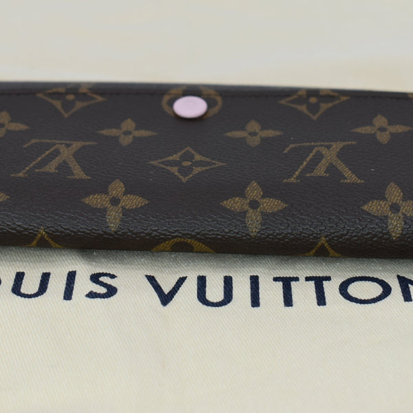 LOUIS VUITTON Emilie Monogram Canvas Wallet Rose Ballerine