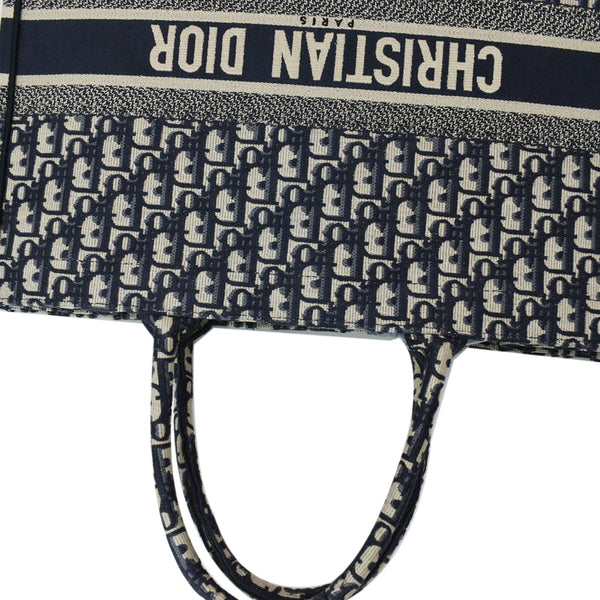 CHRISTIAN DIOR Large Book Oblique Embroidered Canvas Tote Bag Multicolor - Hot Deals