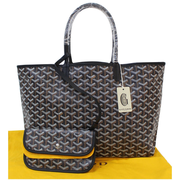 GOYARD Goyardine Saint Louis PM Tote Bag Black