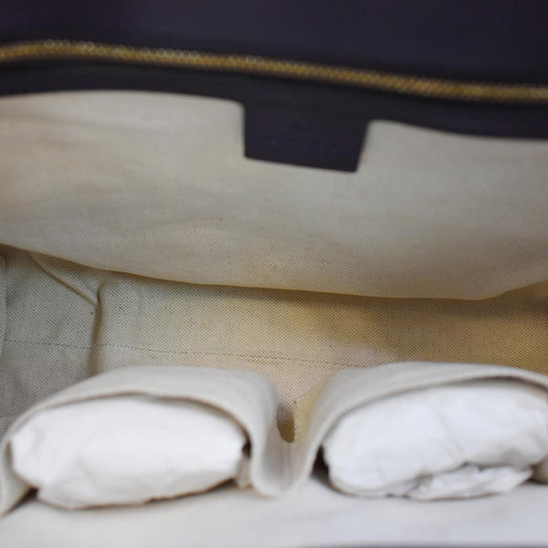 GUCCI Emily Large Guccissima Patent Leather Shoulder Bag Dark Violet 295403