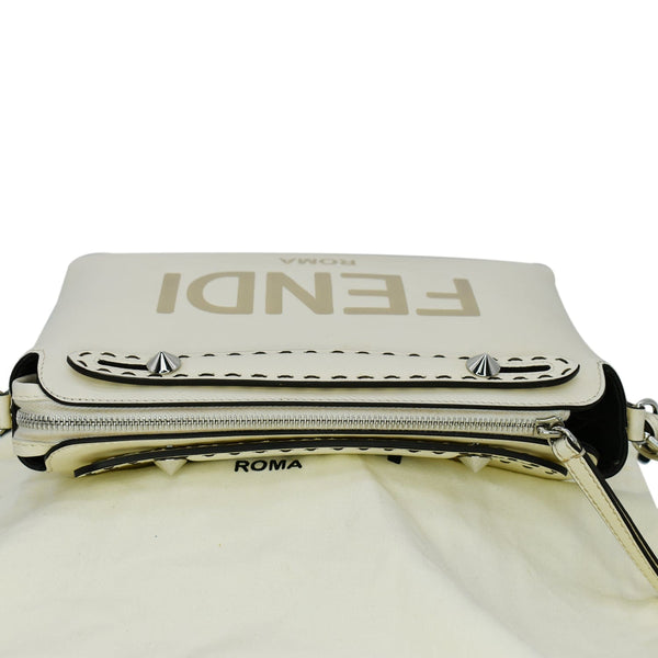 FENDI By The Way Medium Leather Boston Bag White