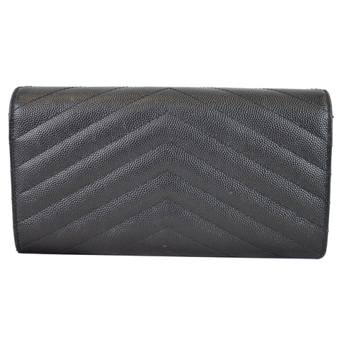 YVES SAINT LAURENT Large Grain De Poudre Wallet Black