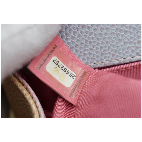 CHANEL Medium Rainbow Boy Flap Caviar Leather Shoulder Bag Multicolor