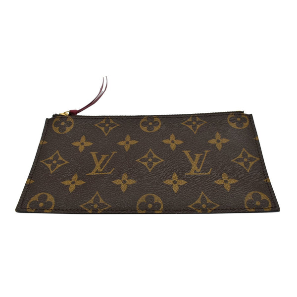 LOUIS VUITTON Felicie Zippered Monogram Canvas Insert Pouch Brown