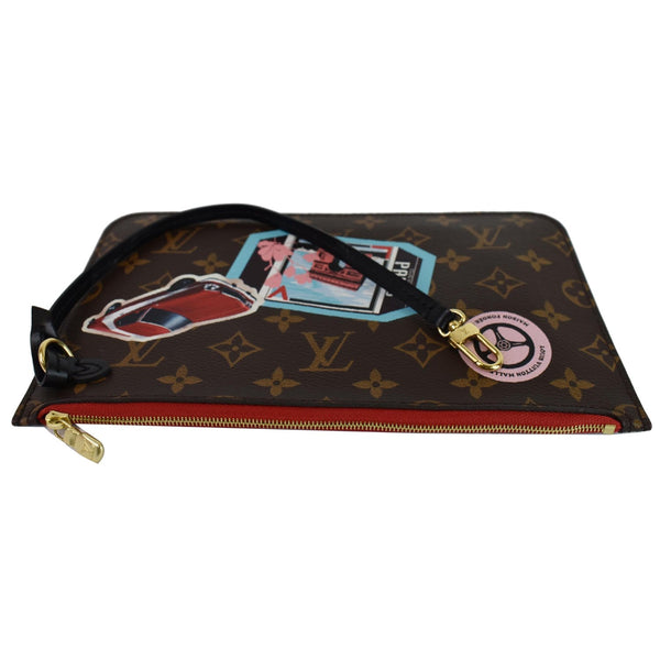 Louis Vuitton World Tour Pochette Monogram Canvas Bag - fornt zip view