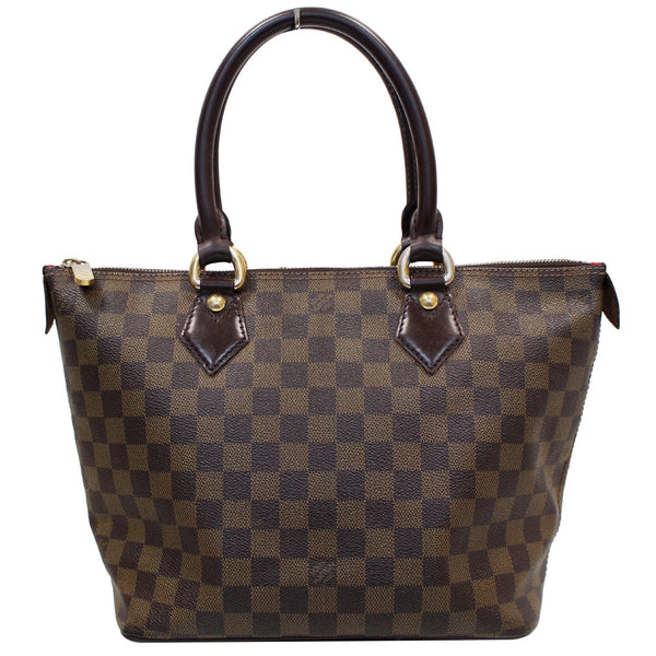 Louis Vuitton Saleya PM Damier Ebene Tote Shoulder Bag - front view