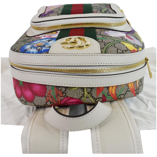 Gucci Ophidia GG Flora Small top view Bag Beige