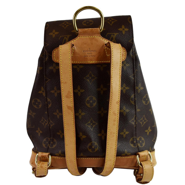 LOUIS VUITTON Montsouris MM Monogram Canvas Backpack Bag Brown