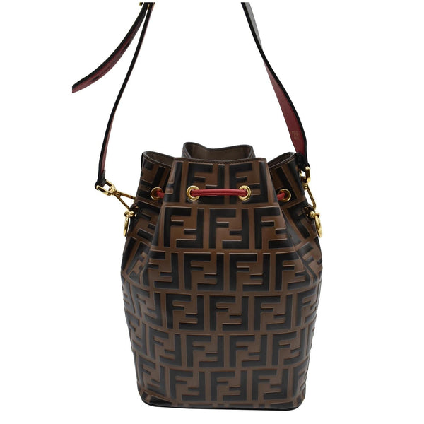 FENDI Mon Tresor Drawstring FF Canvas Bucket Bag Multicolor