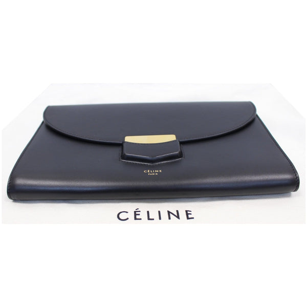 CELINE Trotteur Large Flap Multifunction Smooth Leather Wallet Black