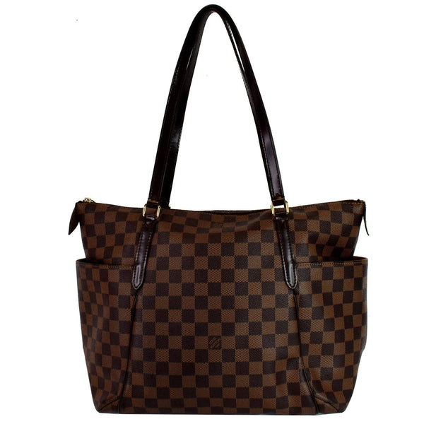 LOUIS VUITTON Totally MM Damier Ebene Shoulder Bag Brown