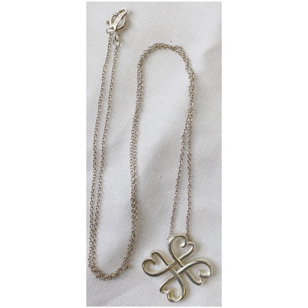 TIFFANY & CO Loving Four Heart Clover Pendant Silver - Last Call