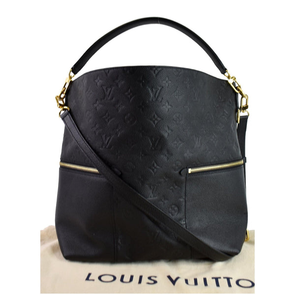 LOUIS VUITTON Melie Empreinte Leather Hobo Shoulder Bag Black