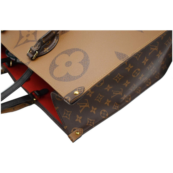 LOUIS VUITTON Onthego GM Reverse Monogram Giant Canvas Shoulder Bag Brown