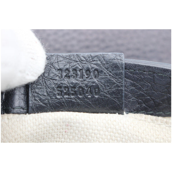 GUCCI GG Soho Pebbled Leather Chain Shoulder Bag Black 323190