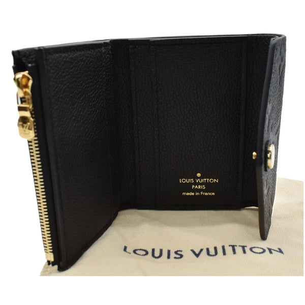 LOUIS VUITTON Monogram Empreinte Zoe Compact Wallet Black