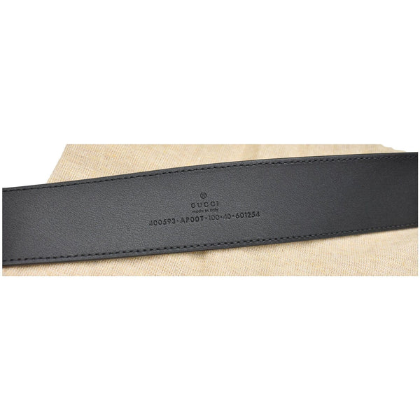 GUCCI Double G Buckle Leather Belt Black 400593 Size 100.40