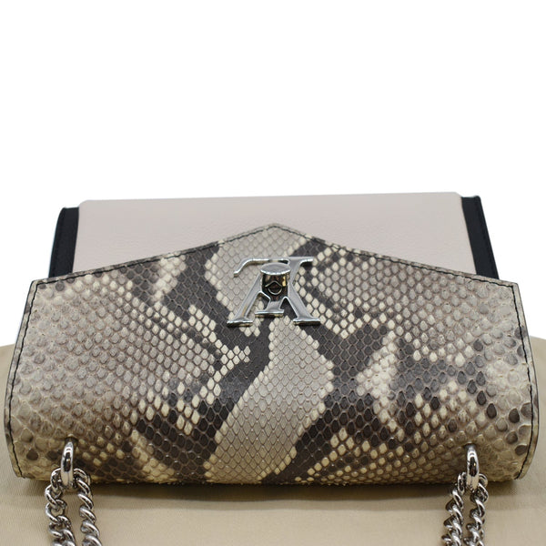 LOUIS VUITTON MyLockme BB Python Leather Crossbody Bag Black