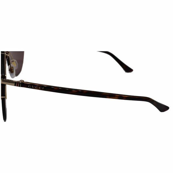 GUCCI GG0584S 003 Gold Havana Sunglasses Red Lens