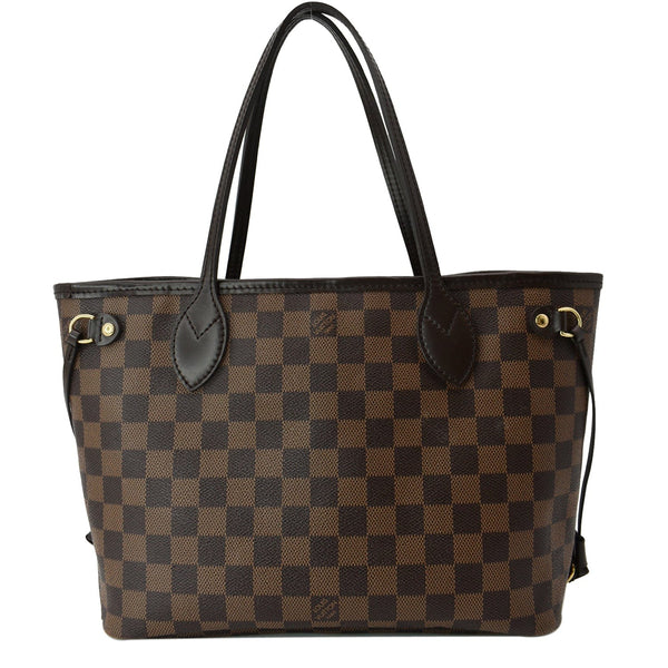 LOUIS VUITTON Neverfull PM Damier Ebene Shoulder Bag Brown - New Year Deals