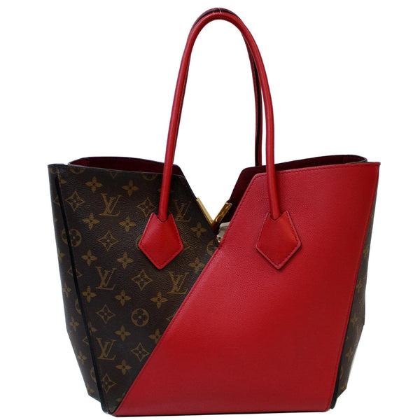 LOUIS VUITTON Kimono Monogram Calfskin Tote Bag Brown/Cerise