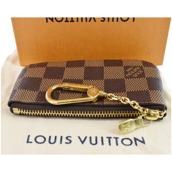 Louis Vuitton Pochette Key Cles Damier Ebene Coin Case - top front preview