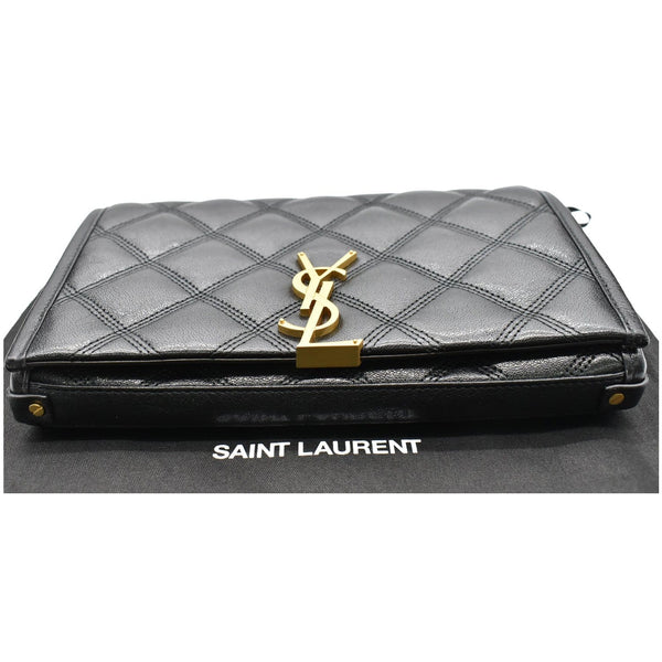 Yves Saint Laurent Becky Quilted Leather Crossbody Wallet - YSL logo