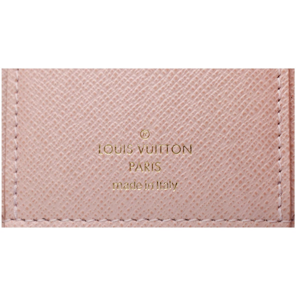 LOUIS VUITTON Victorine Damier Ebene Canvas Wallet Rose Ballerina
