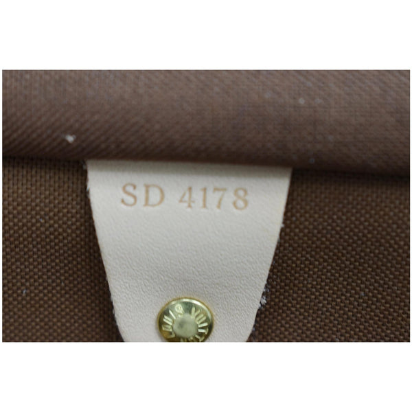 LOUIS VUITTON Speedy 35 Monogram Canvas Satchel Bag Brown