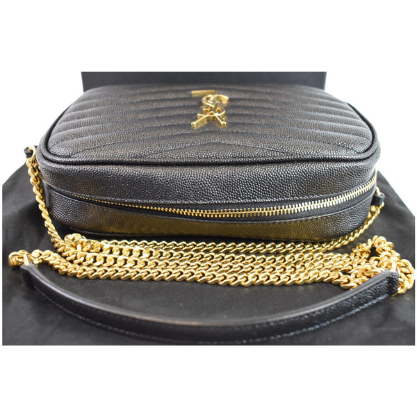 YVES SAINT LAURENT Mini Lou Leather Camera Crossbody Bag Black