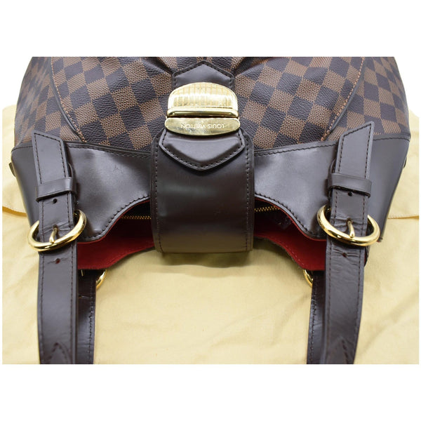 LOUIS VUITTON Sistina GM Damier Ebene Shoulder Bag Brown