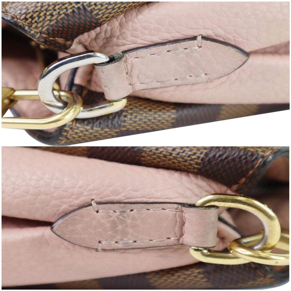 Louis Vuitton Brittany Damier Ebene Leather Tote Bag brand tags