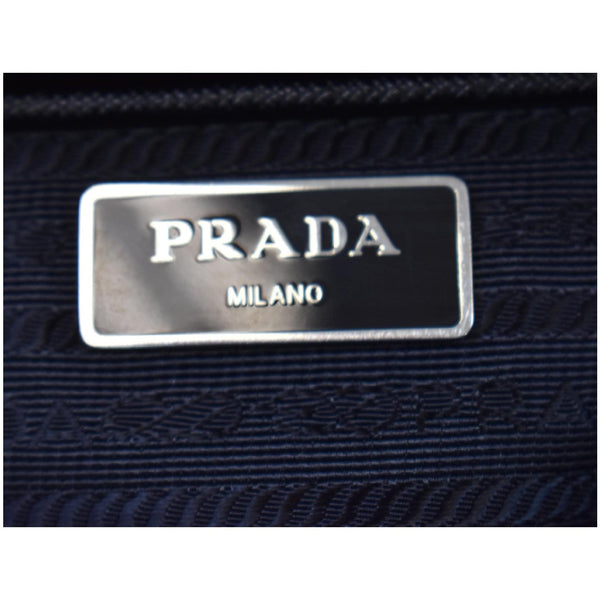 PRADA Vela Side-Cinch Nylon Tote Shoulder Bag Black
