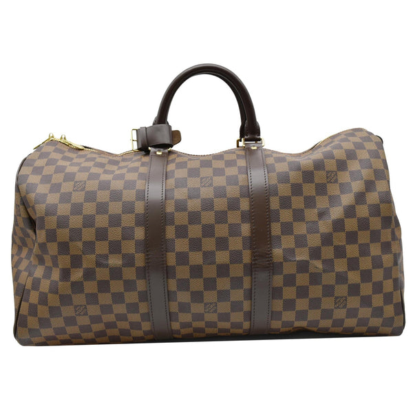 LOUIS VUITTON Keepall 50 Damier Ebene Travel Bag Brown