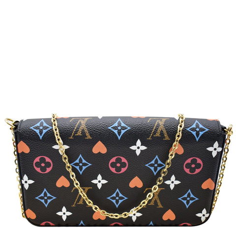 LOUIS VUITTON Pochette Felicie Game On Canvas Crossbody Bag Multicolor