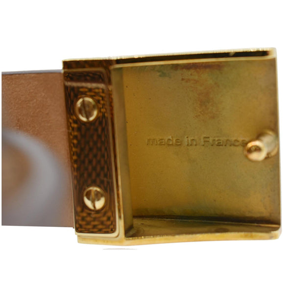 LOUIS VUITTON Ceinture Carre Damier Ebene Belt Brown