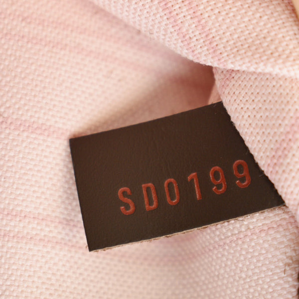 LOUIS VUITTON Neverfull MM Damier Ebene Tote Bag Rose Ballerine